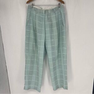 Syllables light blue Plaid Trousers size 34